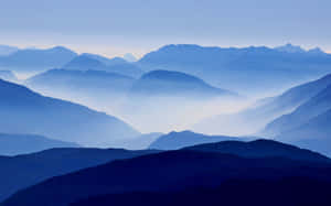 Hues Of Blue Mountain Wallpaper