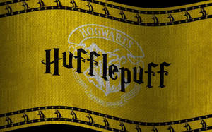 Hufflepuff In Yellow Fabric Wallpaper