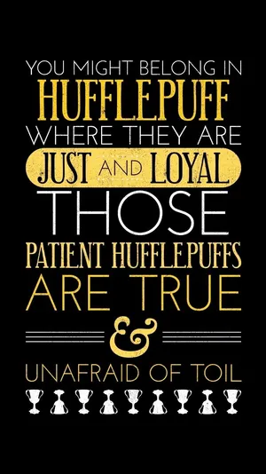 Hufflepuff Quote Artwork Wallpaper