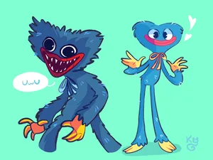 Huggy Wuggy Two Personalities Wallpaper