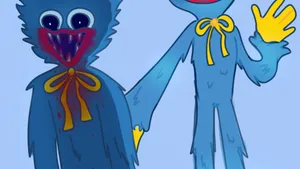 Huggy Wuggy Weird Drawings Wallpaper