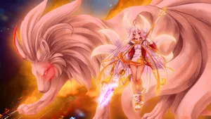Human Form Nine Tailed Fox Wallpaper