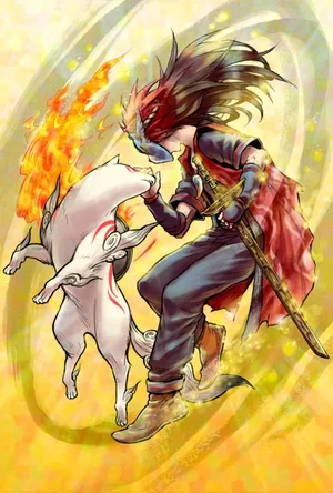 okami amaterasu human form - Google Search