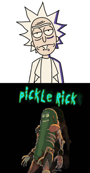 Human Rick And Pickle Rick Wallpaper