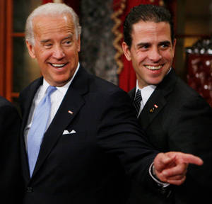 Hunter Biden Behind Father Wallpaper