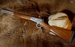 Hunting Shotgun And Hat Wallpaper