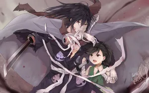 Hyakkimaru Protecting Dororo Wallpaper