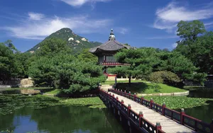 Hyangwonjeong Pavilion South Korea Wallpaper