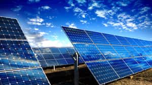 Hybrid Photovoltaic Solar Panel Park Wallpaper