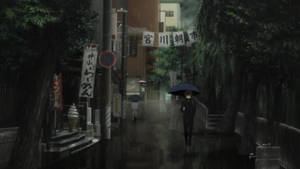 Hyouka Oreki Raining Wallpaper