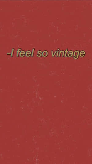 I Feel So Vintage - A Red Cover Wallpaper