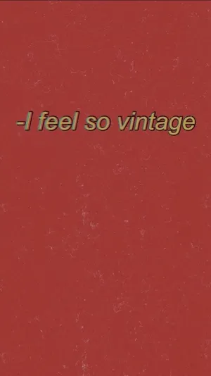 I Feel So Vintage Red Retro 80s Aesthetic Wallpaper