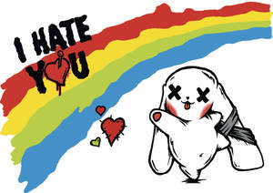 I Hate You With Rainbow Wallpaper