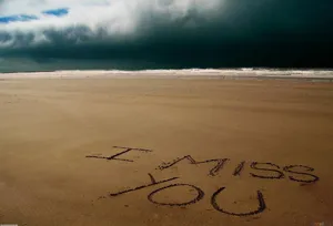 I Miss You On Sand Wallpaper