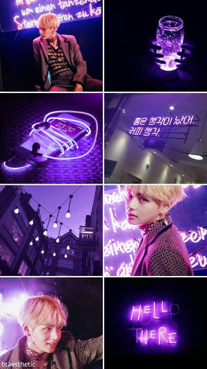 I Purple You Grid Collage Photo Wallpaper