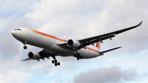 Iberia Airlines Airplane Flying Bottom View Wallpaper