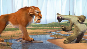 Ice Age, Diego, Sid, Saber-toothed Tiger, Sloth Wallpaper