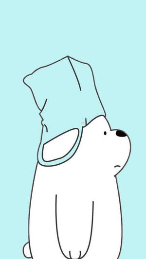 Ice Bear Cartoon With A Bag Wallpaper