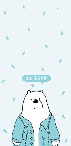 Ice Bear We Bare Bears Denim Blue Aesthetic Wallpaper