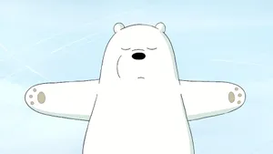 Ice Bear We Bare Bears Lying On Snow Wallpaper