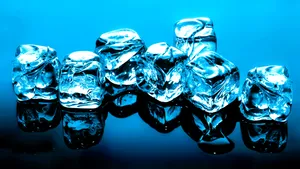 Ice Cube Blue Background Wallpaper