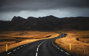Iceland Mountain Road Wallpaper