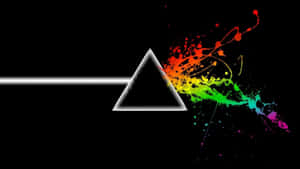 Iconic Album Cover Of Dark Side Of The Moon By Pink Floyd Wallpaper