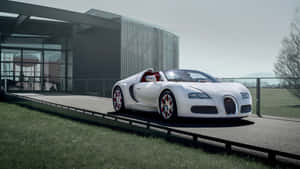 Iconic Beauty - A Red Bugatti Car Wallpaper
