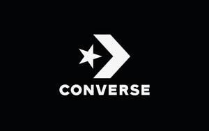 Iconic Converse Logo On White Background Wallpaper