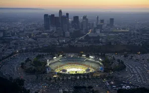 Iconic Dodger Stadium In Los Angeles, California Wallpaper