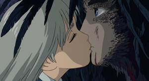 Iconic Kiss Howl's Moving Castle Wallpaper