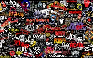 Iconic Logos Of The Kinks And Other Legendary Rock Bands Wallpaper