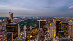 Iconic Manhattan Skyline Of New York City Wallpaper