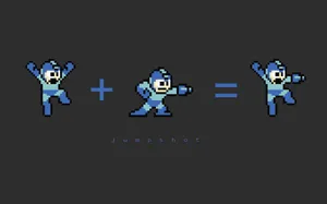 Iconic Mega Man In Action Wallpaper