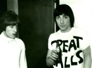 Iconic Rock Legends Keith Moon And Roger Daltrey Of The Who Wallpaper