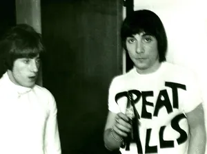 Iconic Rock Legends Keith Moon And Roger Daltrey Of The Who Wallpaper