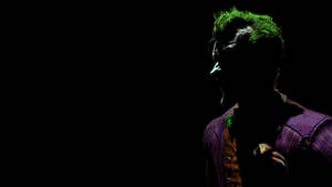 Iconic Silhouette Of Joker In Ultra Hd Black Wallpaper