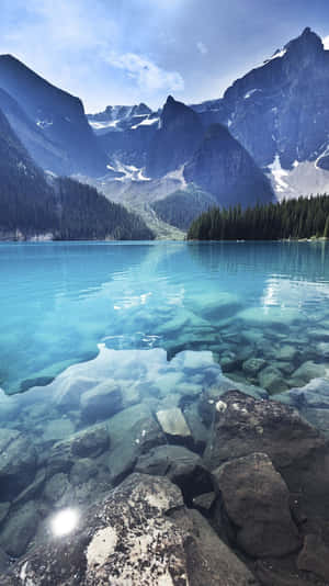 Icy Lake Nature 4k Iphone Wallpaper