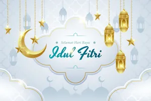 Idul Fitri White Clouds Wallpaper