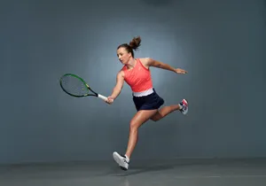 Iga Swiatek In Playing Stance Wallpaper