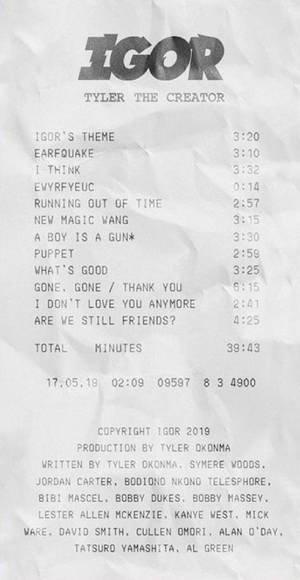 Igor Receipt Wallpaper