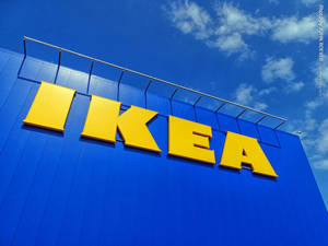 Ikea Signage Over Sky Wallpaper