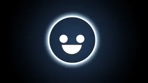 Illuminated Neon Smile Lighting Up The Night Wallpaper