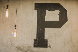 Illuminated P Letter Wallpaper