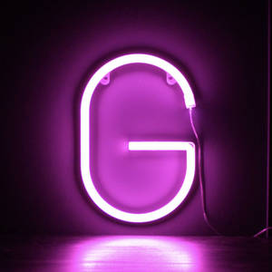 Illuminated Purple Neon Letter G Wallpaper