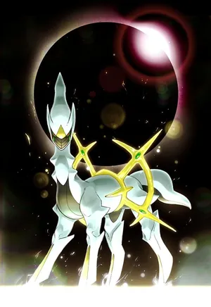 Illuminating Circles With Arceus Wallpaper