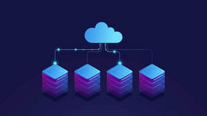 Illuminating Cloud Storage Infrastructure Graphic Art Wallpaper