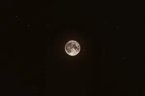 Illuminating Moon Galaxy Wallpaper