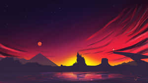 Illuminating Night Sky 1366x768 Minimalist Wallpaper