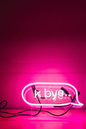 Illuminating Pink Neon Like A Beacon Of Light Wallpaper